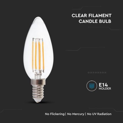 Ampoule LED FILAMENT E14/4W/230V 3000K