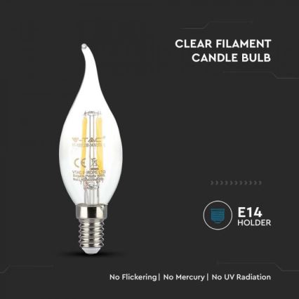 Ampoule LED filament E14/4W/230V 3000K