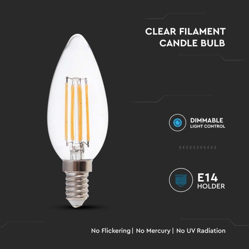 Ampoule LED FILAMENT E14/5,5W/230V 4000K