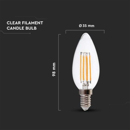 Ampoule LED FILAMENT E14/5,5W/230V 4000K