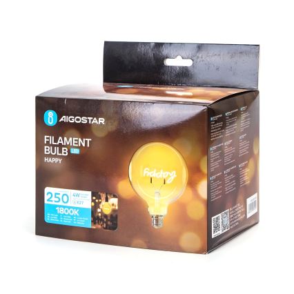 Ampoule LED FILAMENT E27/4W/230V 1800K happy - Aigostar