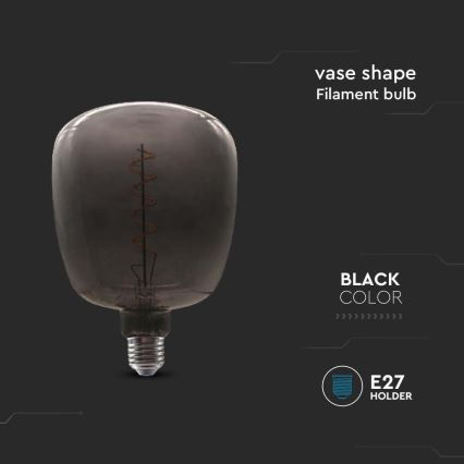 Ampoule LED FILAMENT E27/4W/230V noir