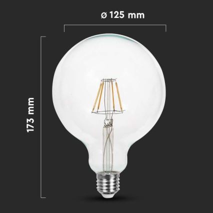 Ampoule LED FILAMENT G125 E27/12W/230V 3000K