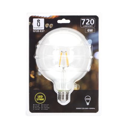 Ampoule LED FILAMENT G125 E27/6W/230V 2700K - Aigostar