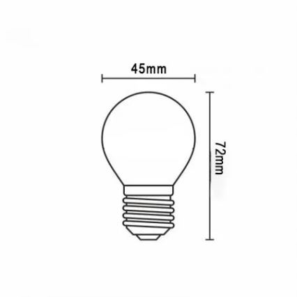 Ampoule LED FILAMENT G45 E27/4W/230V 3000K