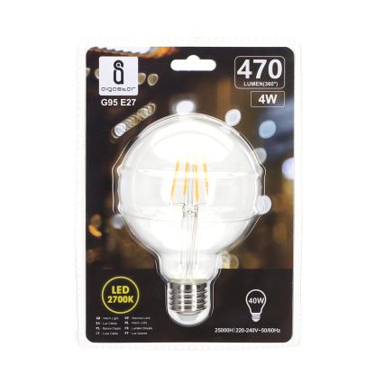 Ampoule LED FILAMENT G95 E27/4W/230V 2700K - Aigostar