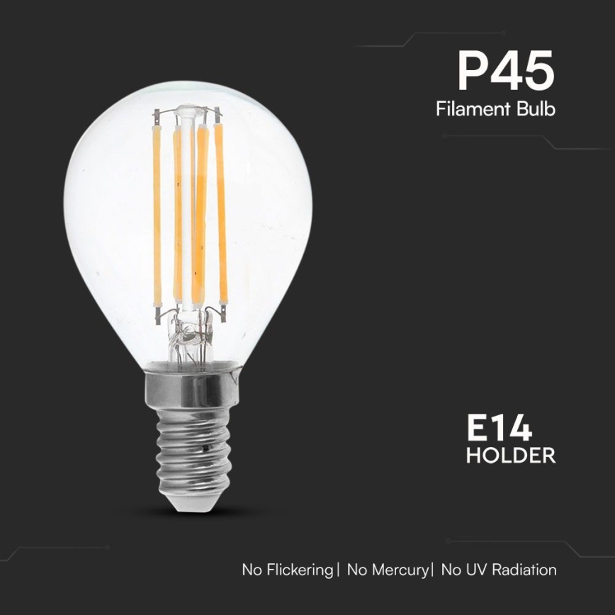 Ampoule LED FILAMENT P45 E14/6W/230V 4000K
