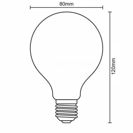 Ampoule LED FILAMENT SLIM VINTAGE G80 E27/4,5W/230V 1800K