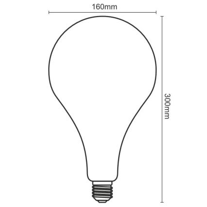 Ampoule LED FILAMENT SPIRAL VINTAGE A165 E27/4W/230V 2000K