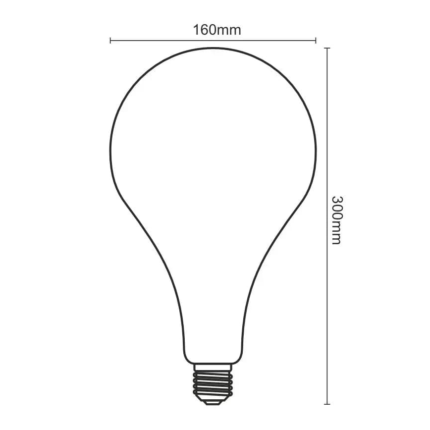 Ampoule LED FILAMENT SPIRAL VINTAGE A165 E27/4W/230V 2000K