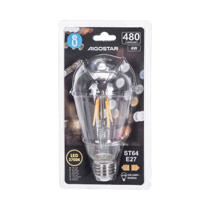 Ampoule LED FILAMENT ST64 E27/4W/230V 2700K - Aigostar