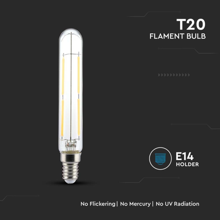 Ampoule LED FILAMENT T20 E14/4W/230V 3000K