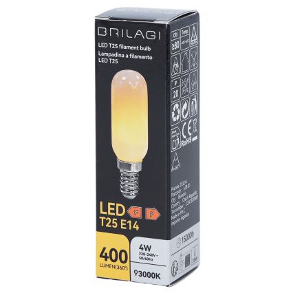 Ampoule LED FILAMENT T25 E14/4W/230V 3000K - BRILAGI