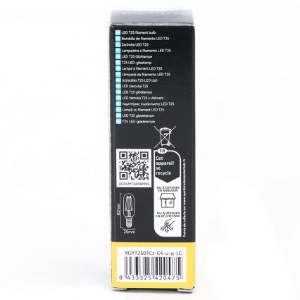 Ampoule LED FILAMENT T25 E14/4W/230V 3000K - BRILAGI