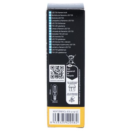 Ampoule LED filament T25 E14/6W/230V 3000K - Brilagi