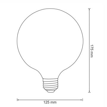 Ampoule LED FILAMENT VINTAGE E27/4W/230V 125x180mm 2200K