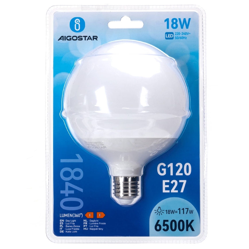Ampoule LED G120 E27/18W/230V 6500K - Aigostar