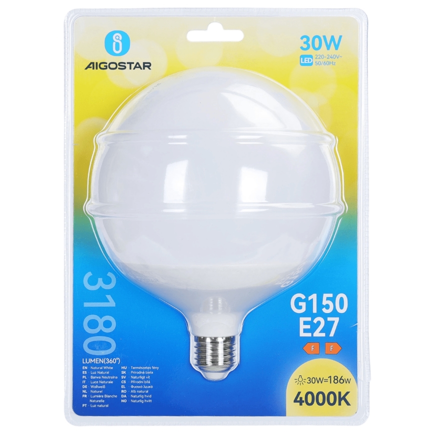 Ampoule LED G150 E27/30W/230V 4000K - Aigostar