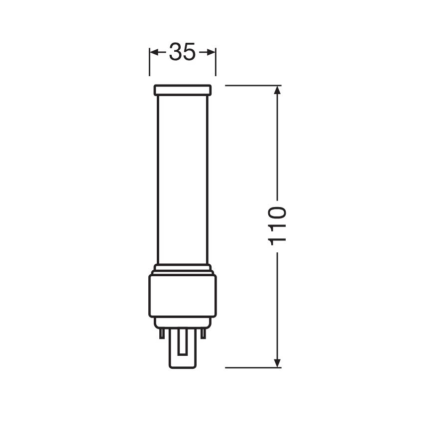 Ampoule LED G24d-1/5W/230V 3000K - Osram