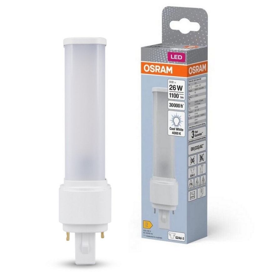 Ampoule LED G24d-3/9W/230V 4000K - Osram