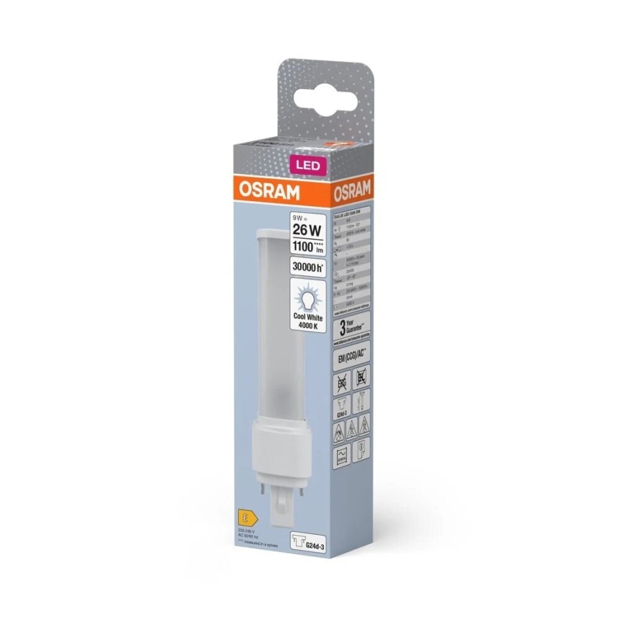 Ampoule LED G24d-3/9W/230V 4000K - Osram
