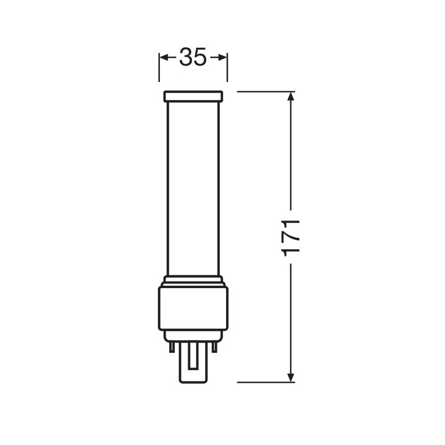 Ampoule LED G24d-3/9W/230V 4000K - Osram