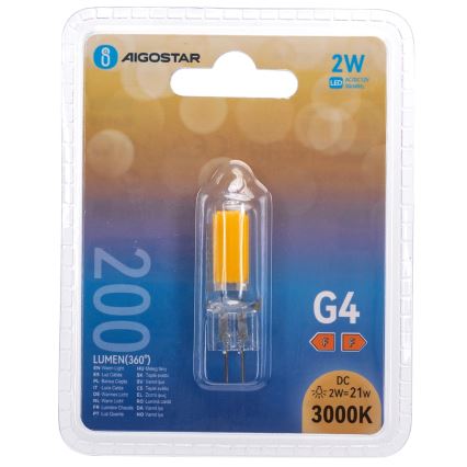 Ampoule LED G4/2W/12V 3000K - Aigostar