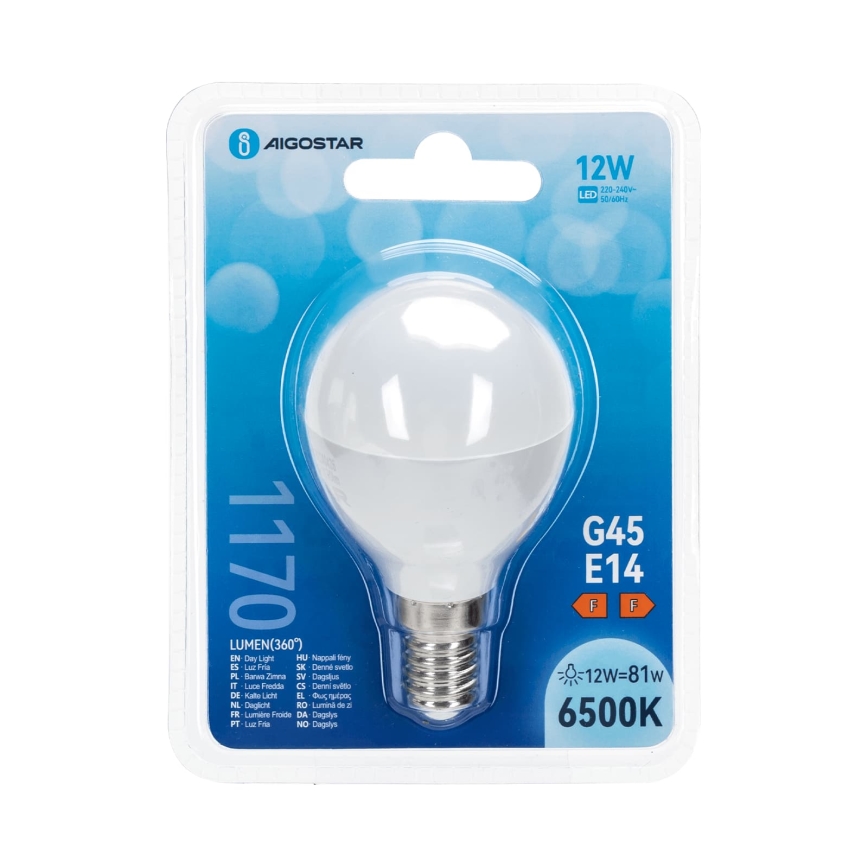 Ampoule LED G45 E14/12W/230V 6500K - Aigostar