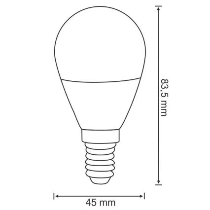 Ampoule LED G45 E14/3,5W/230V 3000K