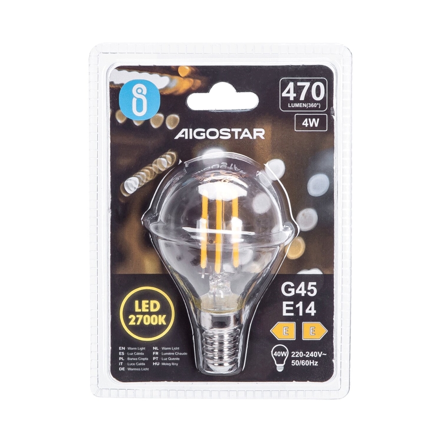 Ampoule LED G45 E14/4W/230V 2700K - Aigostar