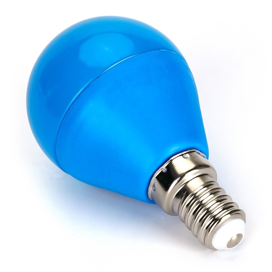 Ampoule E14 - 25W BLEU - Type de lampe : Lampe bougie colorée Base de la  lampe : Ampoule E14 Puissance : 25 Watt Voltage : 110-240 Volt Dimmable :  Oui