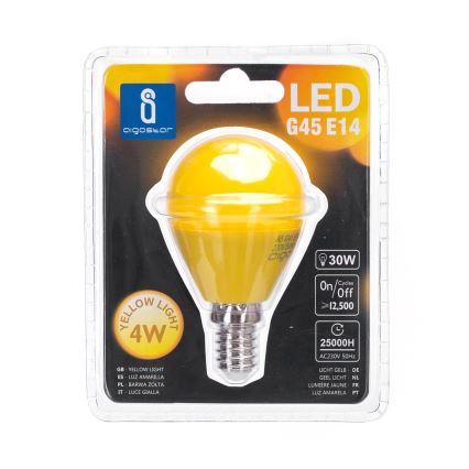 Ampoule LED G45 E14/4W/230V jaune - Aigostar