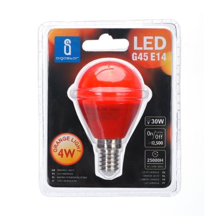 Ampoule LED G45 E14/4W/230V orange - Aigostar