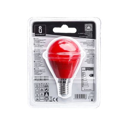 Ampoule LED G45 E14/4W/230V rouge - Aigostar