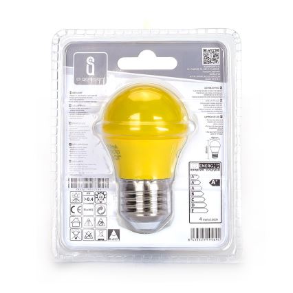 Ampoule LED G45 E27/4W/230V jaune - Aigostar