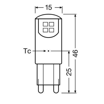 Ampoule LED G9/1,9W/230V 2700K - Osram