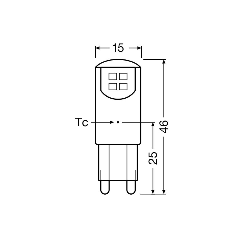 Ampoule LED G9/1,9W/230V 2700K - Osram