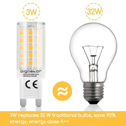 Ampoule LED G9/3W/230V 3000K - Aigostar