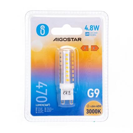 Ampoule LED G9/4,8W/230V 3000K - Aigostar