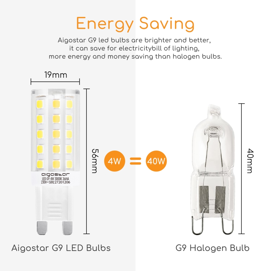 Ampoule LED G9/4W/230V 3000K - Aigostar