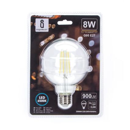 ampoule LED G95 E27/8W/230V 6500K - Aigostar