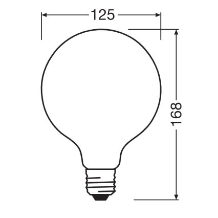 Ampoule LED GLOBE CLASSIC FILAMENT G125 E27/11,6W/230V 4000K - Ledvance