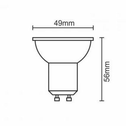 Ampoule LED GU10/6W/230V 4000K noir
