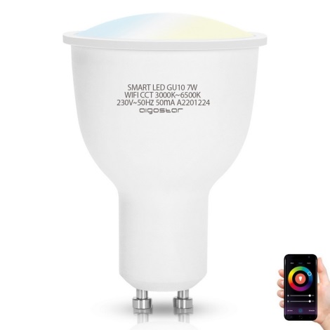 Ampoule LED GU10/7W/230V 3000-6500K Wi-Fi - Aigostar