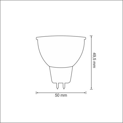 Ampoule LED GU5,3/MR16/2,6W/12V 6400K