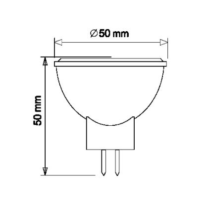 Ampoule LED MR16 GU5,3/5W/12V 3000K