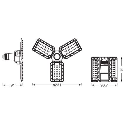 Ampoule LED HIGHBAY E27/17W/230V 4000K - Ledvance