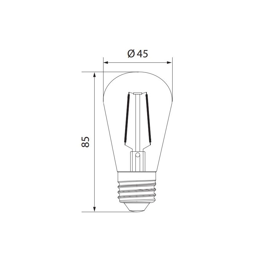 Ampoule LED LEDSTAR CLASIC ST45 E27/1W/230V 3000K