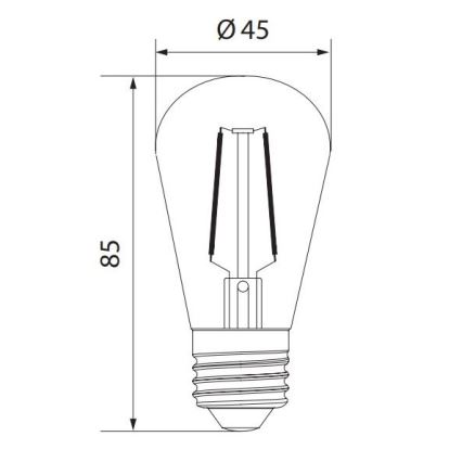 Ampoule LED LEDSTAR CLASIC ST45 E27/2W/230V 3000K