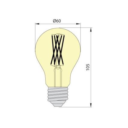 Ampoule LED LEDSTAR VINTAGE E27/10W/230V 3000K